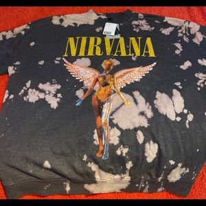 H&M acid wash nirvana oversized sweatshirt